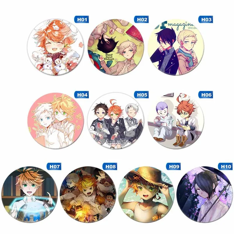 Anime Badge Kawaii The Promised Neverland Badge Yakusoku No Neverland Badge Bag Tie Badge Brooch Pin Pendant  For Bags