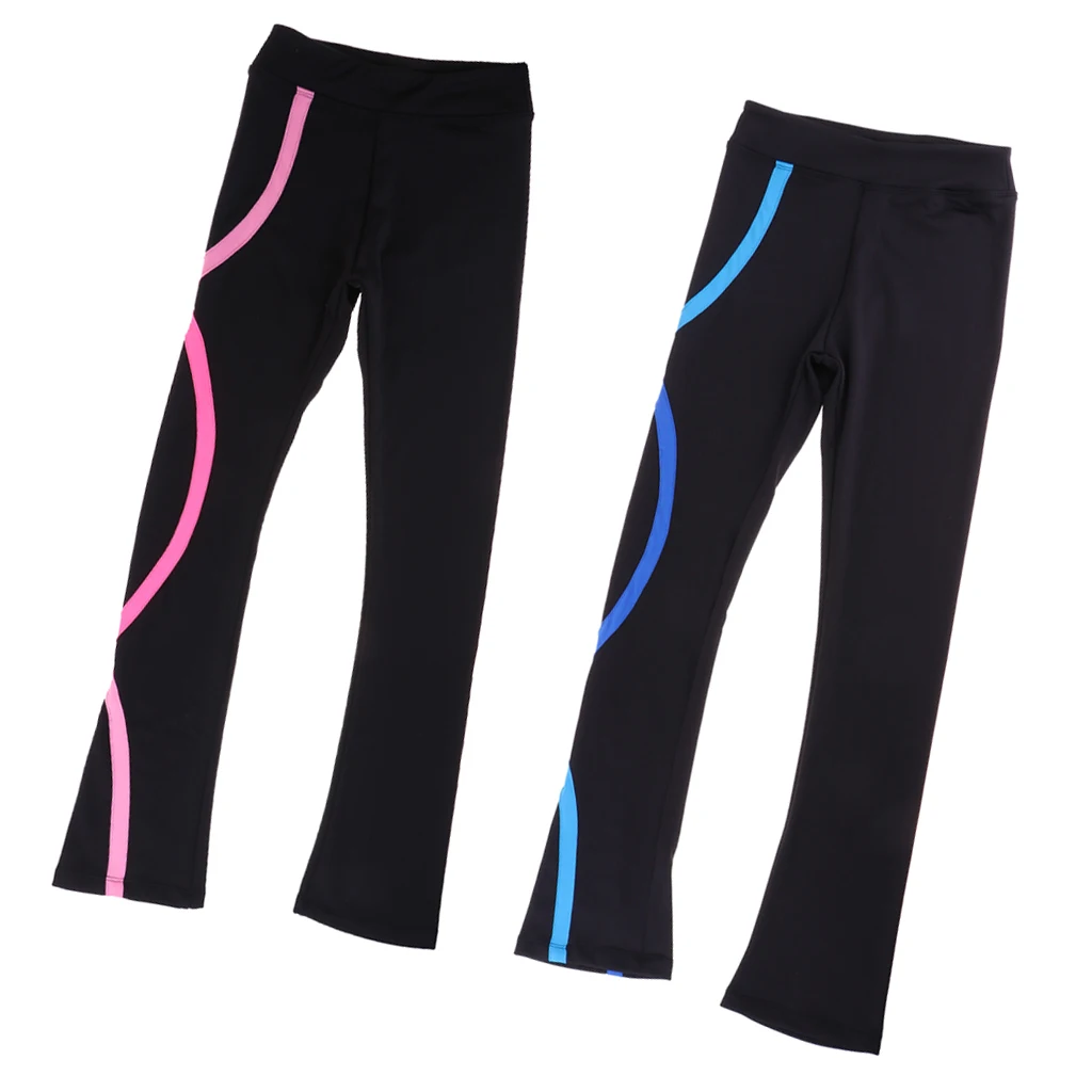 Girls Women Ice Figure Skating Dress Practice Pants Trousers Skate Dressing Tights Leggings Skating Pants Outfit