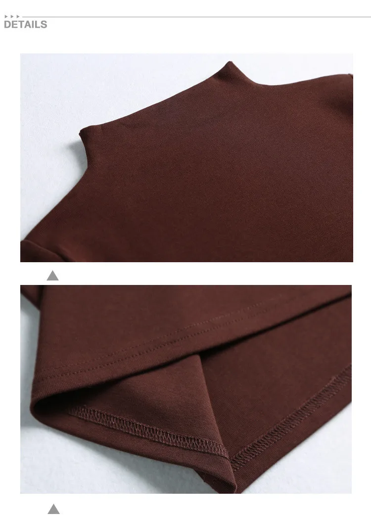 MRMT 2025 Brand New Women's T-shirt Middle Sleeved Body Slimming Women T-shirt for Woman Semi-High Collar Thin Tops T Shirt