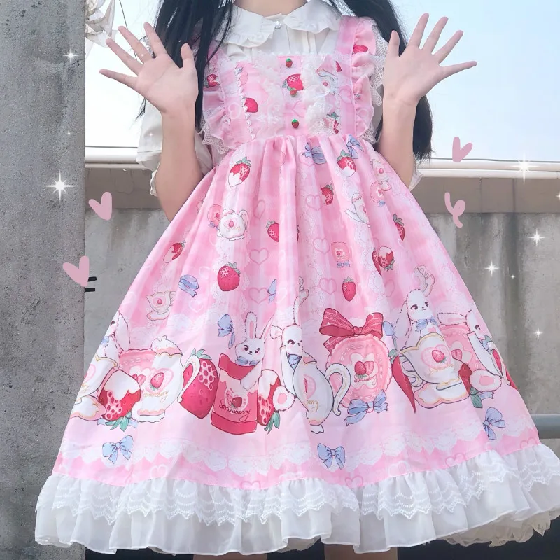 Cosplay&ware Lolita Tea Rabbit Dress Sling Jsk Shirt Renaissance Gothic Party Sweet -Zentai shop online Hb815801cebff4e70b0f7a92ef27c81ebz.jpg
