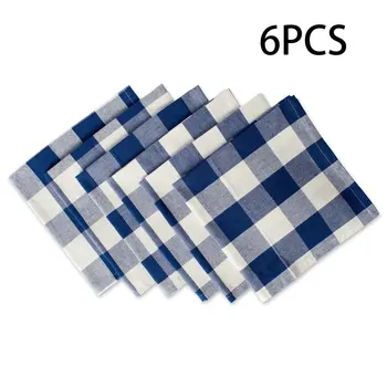 

European Style Western Cotton Table Placemat Plaid Cotton Napkin Pad Plaid Table Cloth Placemat Tableware
