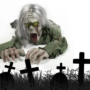 

Halloween Crawling Zombie Scary Voice Control Electric Wall Climbing ghost Secret room Haunted House Decor Props