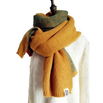 

Brand New Double-sided Pineapple Scarves Women Imitation Cashmere Wool Thicken Long Scarf And Wraps Female Winter Fashion Wraps