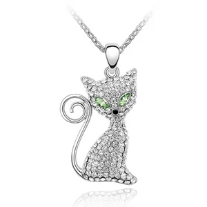 BeBella хрустальное ожерелье с кошкой