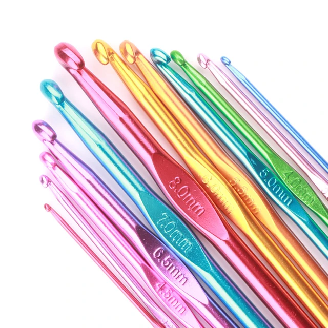 Crochet Hooks Knit Diy Crafts Loom Tool 14cm  Set Colorful Plastic  Knitting Hook - Sewing Tools & Accessory - Aliexpress