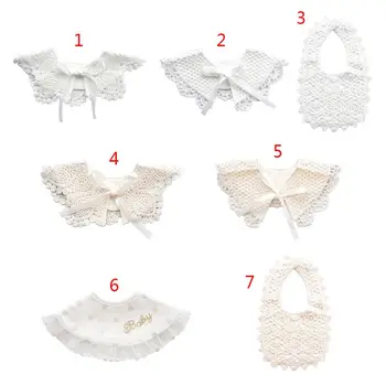 

New Baby Bibs with Lace 360 Degree Rotatable Cotton Infant Fake Collar Scarf Saliva Towel Cute Kids Newborn Stuff Bib Gifts