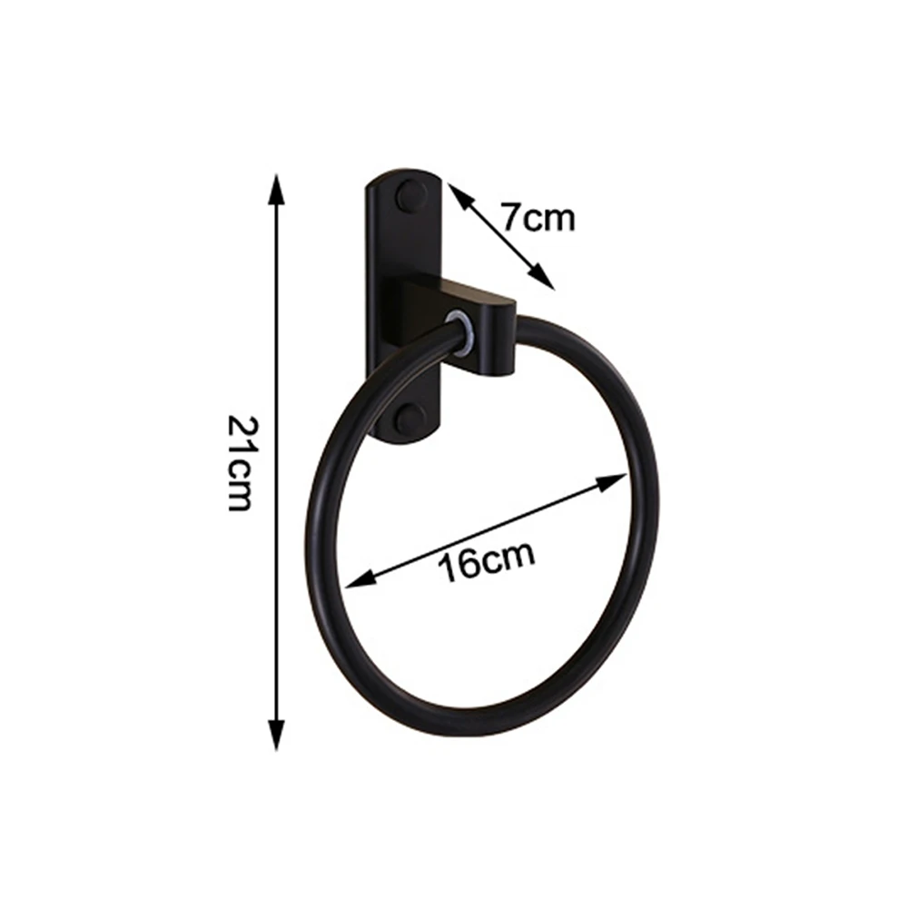 Круглый из алюминиевого сплава с настенным кольцо для полотенец держатель аксессуаров для ванной прост в установке