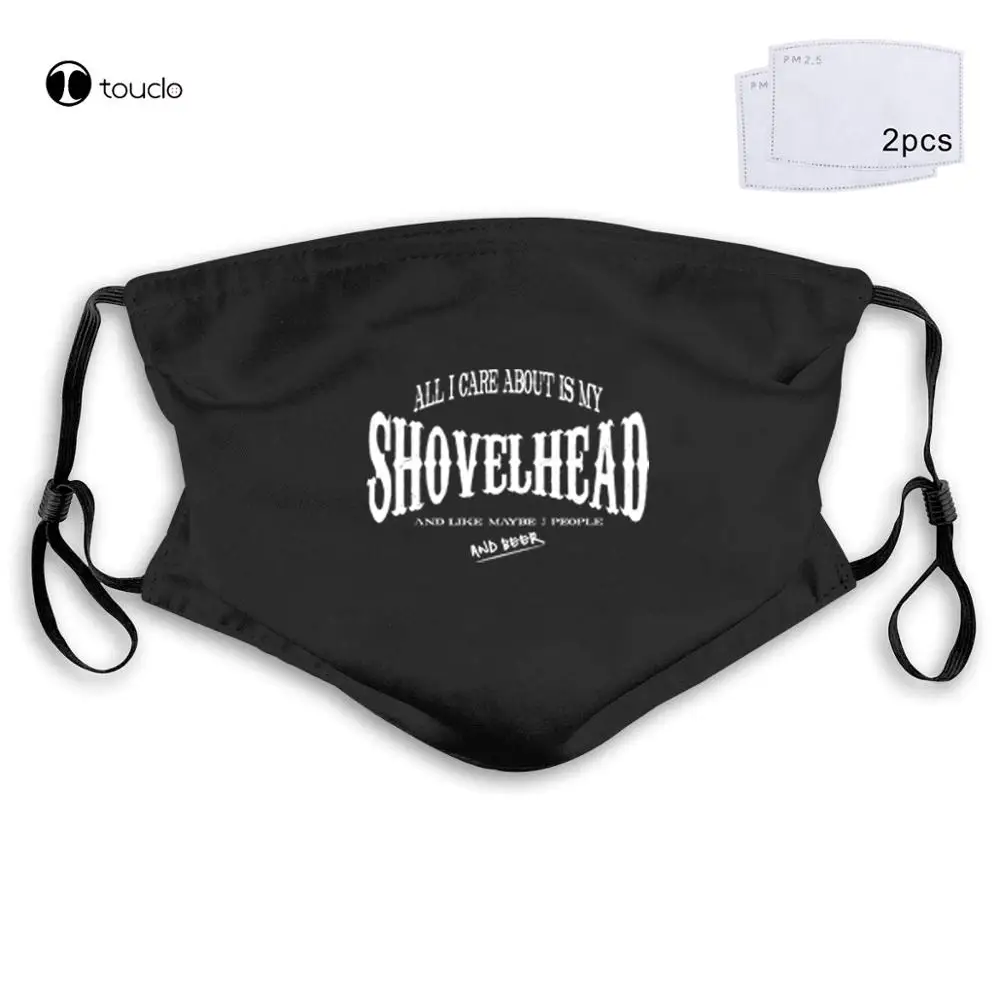 Tutto Ciò Che Mi Importa È Il Mio Shovelhead - Shovelhead Maschera Per Il Viso Filtro Tasca Panno Riutilizzabile Lavabile-