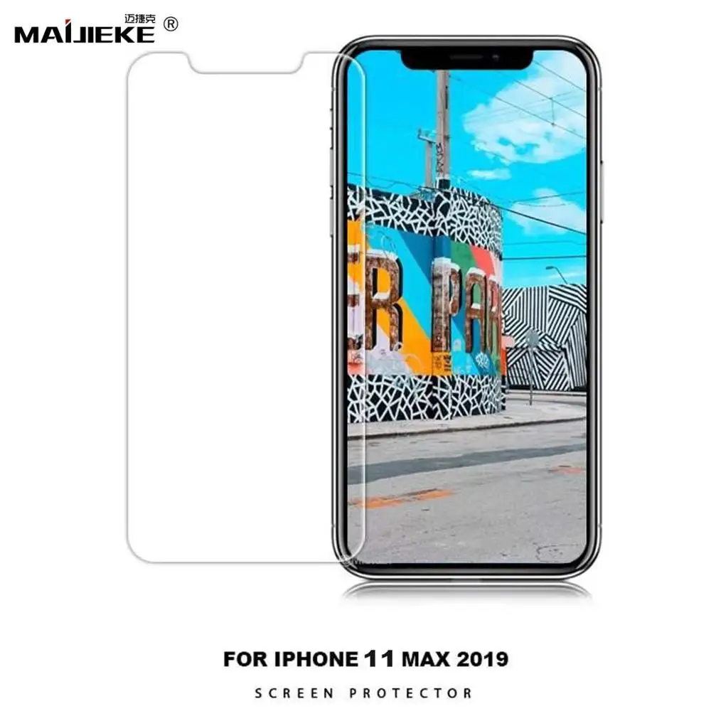 

100PCS New 0.3mm Tempered Glass for iPhone 11 2019 Screen Protector for iPhone 11 Pro Max Protective Glass Film Not Full Cover