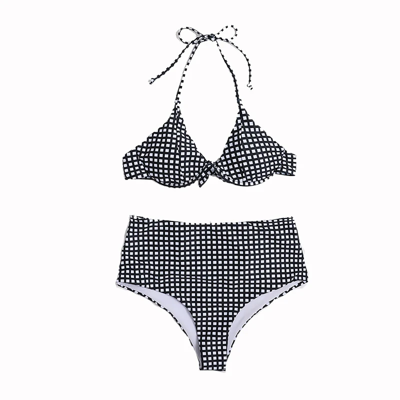 

Sexy Bikini Swimsuit Swimwear Women 2 Pieces High Waist Split Bikini Brazilian 2020 Push Up Set Beach Bathing Suit