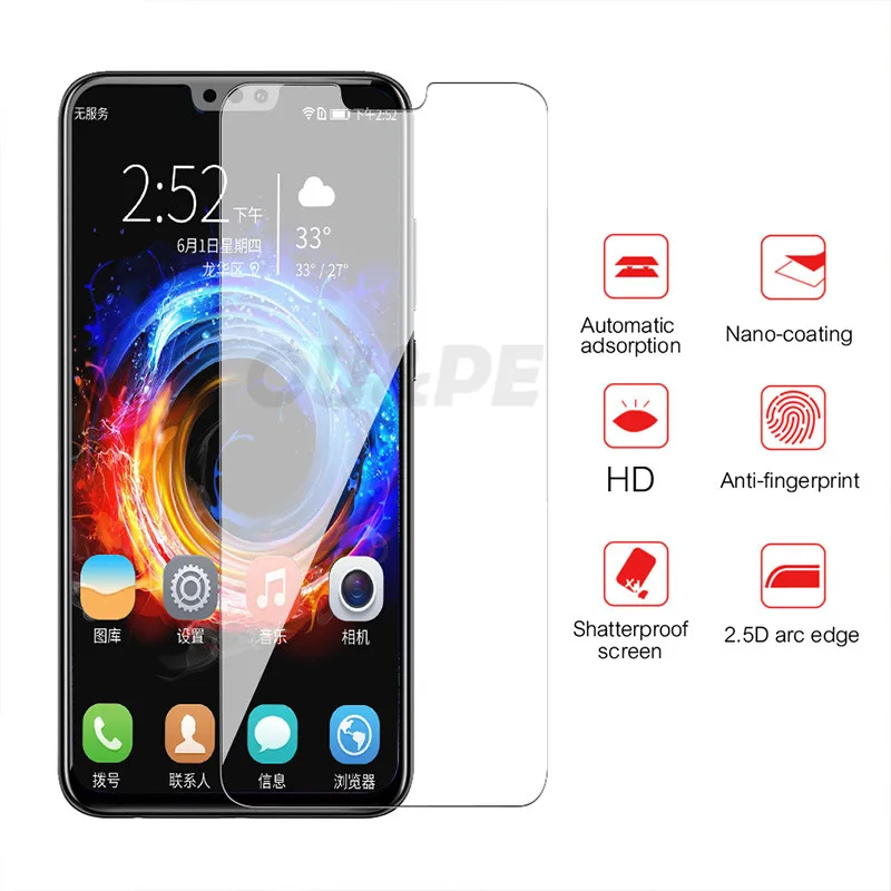 

3 Piece 9H Tempered Glass For Huawei Honor 8X Max 8A 8S 9 10 Lite 20 20i 10i Screen Protector For Huawei Honor 7X 8C Glass Film