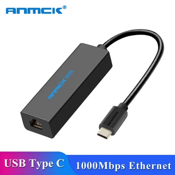

Anmck USB C Ethernet USB-C to RJ45 Lan Adapter Gigabit Internet for MacBook Pro Air PC Laptop Type C Network Card USB Ethernet