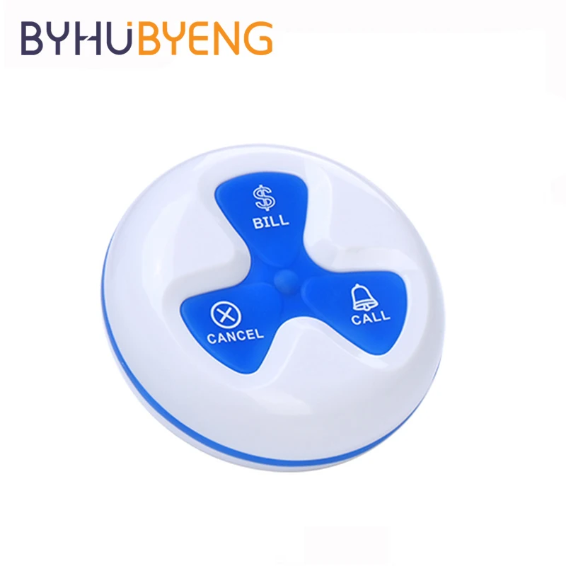 

BYHUBYENG New Call Restaurant Service Waterproof Wireless Waiter Button For Disability Emergency Calling Paging System Pager