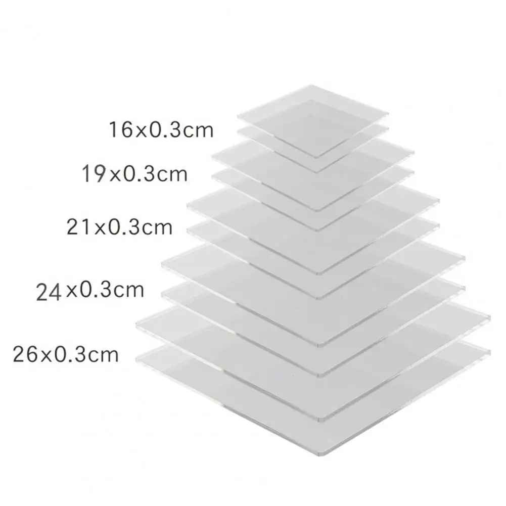 2Pcs Cake Disk Boards Stable Support Square Cake Disks Holders DIY Craft Bake Goods Tool Kitchen Accessories