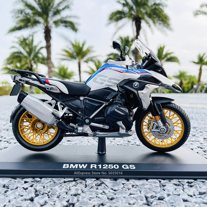 Maisto 1:12 BMW R 1250 GS With base alloy off-road motorcycle genuine authorized die-casting model toy car collection gift 2