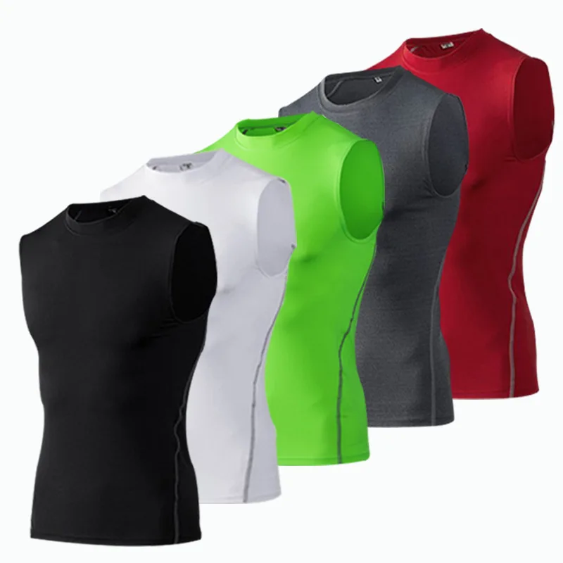 

Men Tight-Fit Training Vest Sports Fitness Quick Drying Clothes Pro Vest Football Basketball Training Elasticity Tights