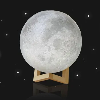 

Magic Full Moon Light 3D Print LED Moon Lamp Touch Sensor Desk Lunar Lamp Yellow White Colorful Changing USB Christmas Gifts