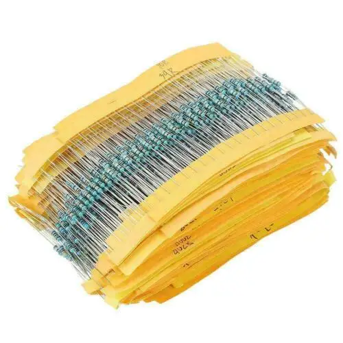 

300PCs 1% Tolerance 10 ohm-1M Mixed Metal Film Resistors Pack Kit Low Noise AKD