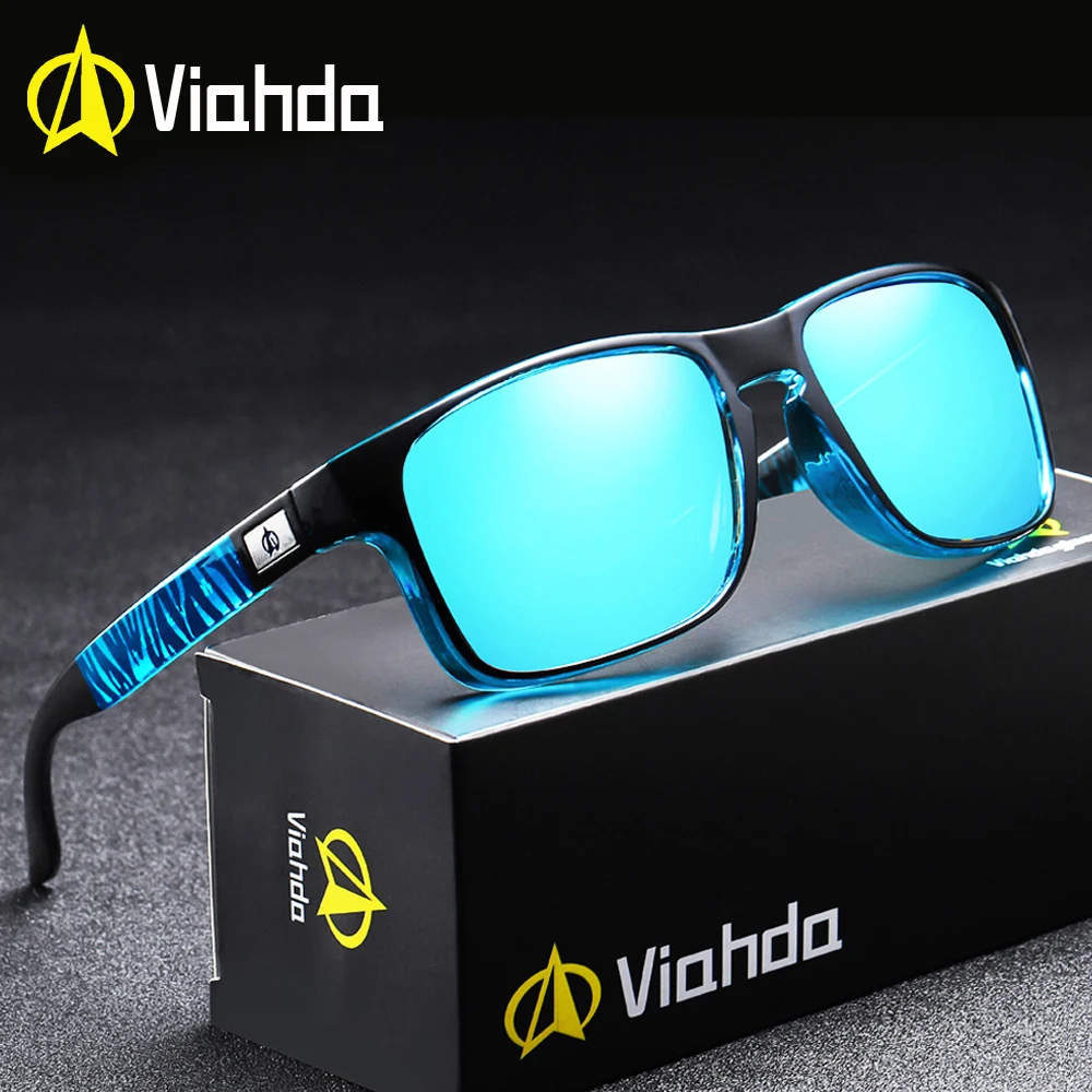 

VIAHDA Eye-catching Function Polarized Sunglasses For Men Matte Black Frame Fit. Painting Temples Play-Cool Sun Glasses With Cas
