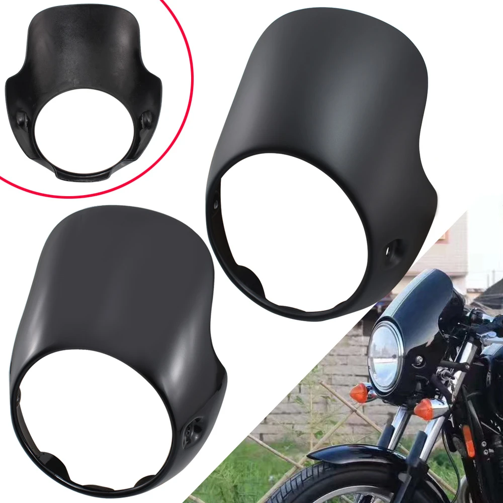Automotive Black Motorcycle Headlight Fairing Mask Cowl Fit for Triumph