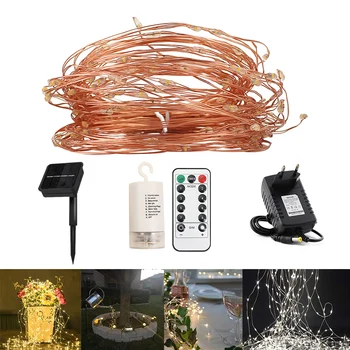 

Light strip Copper line 2*2m Soft changed Bright portable battery/solar/power type festival lighting Christmas gift