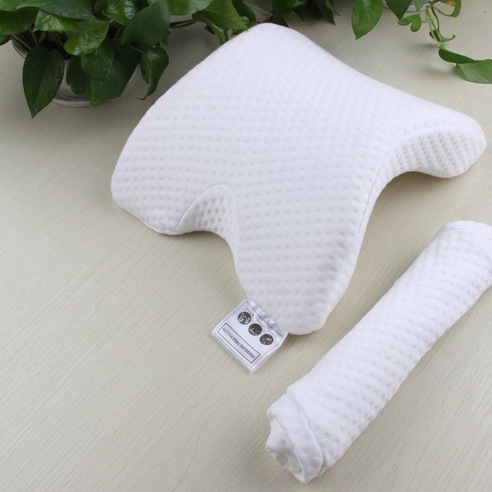 pillow and case Памятная пена постельные принадлежности Подушка защита шеи медленный отскок многофункциональная память анти-давление подушка для рук здоровье подушка для шеи пара - Цвет: pillow and case
