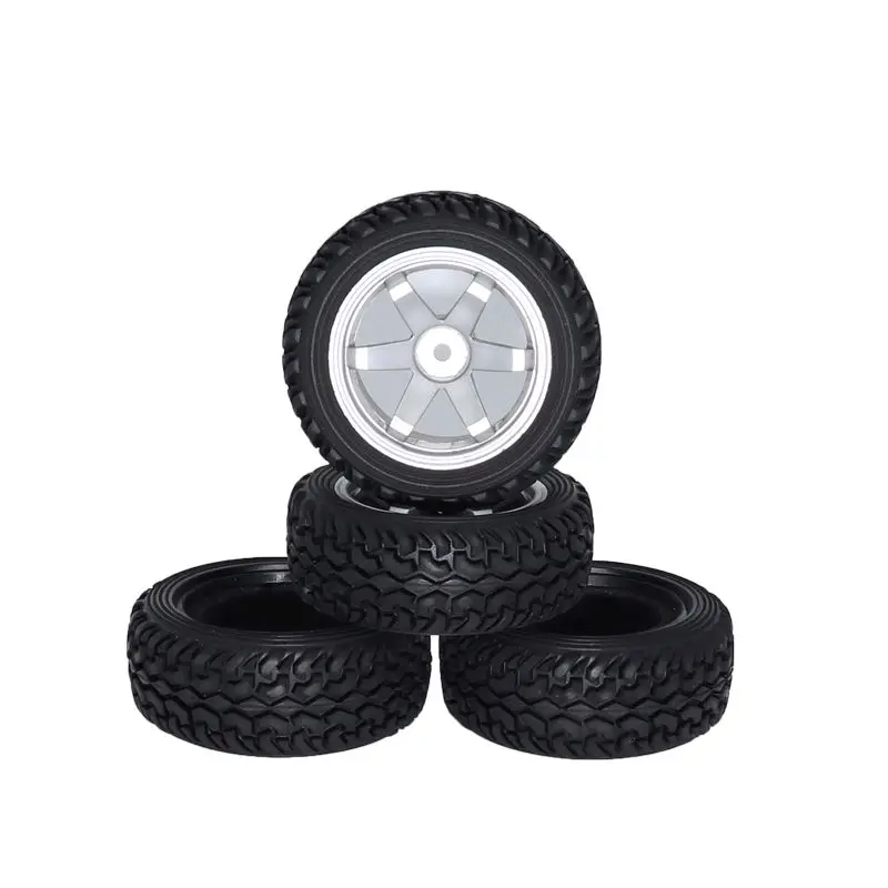 4pcs 1/10 RC On Road Tires & Wheels Rims Hex 12mm For 1:10 On Road Touring Car