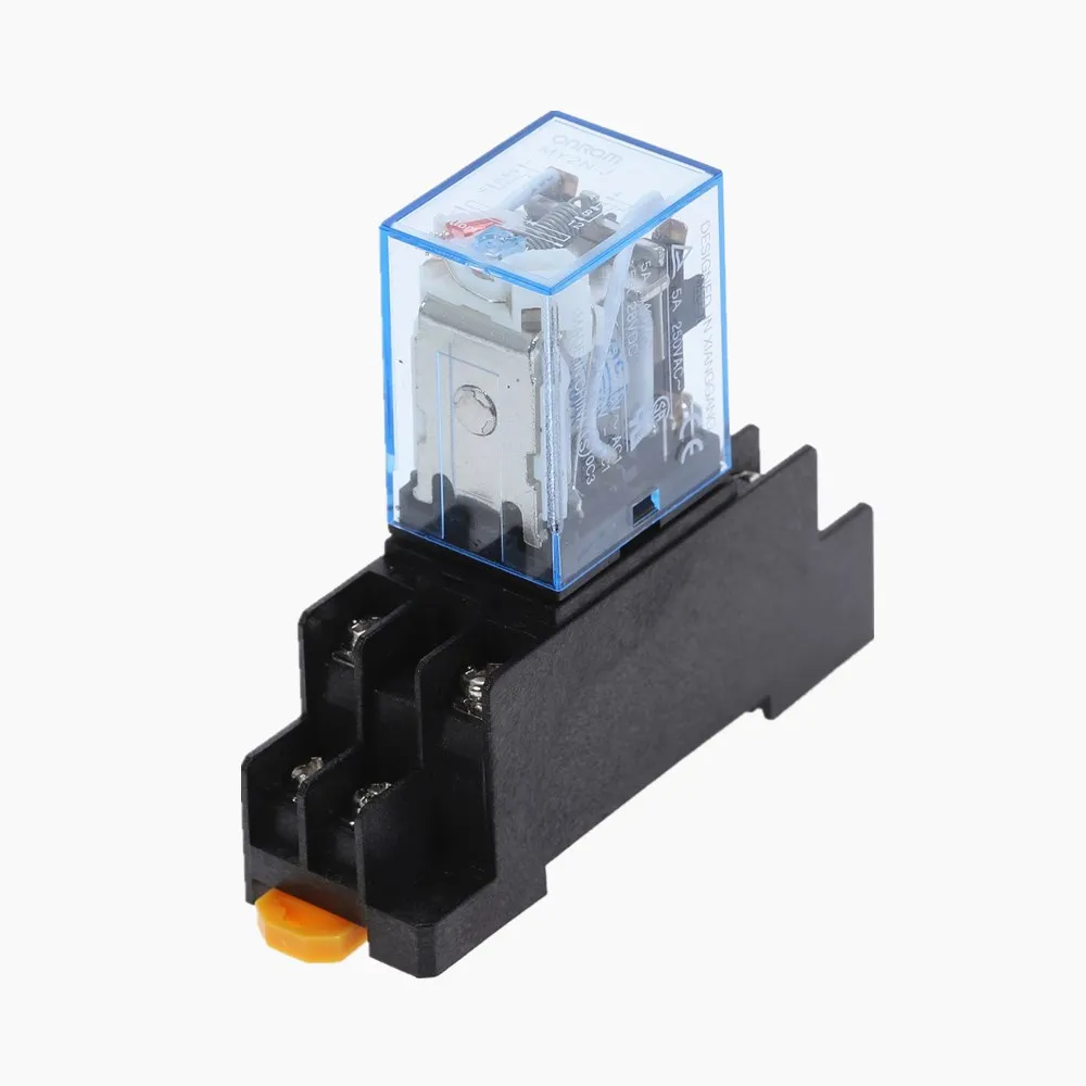 

MY2N-J Coil DPDT Electromagnetic Power Relay DC 12V 24V / AC 110V 220V 8 Pin micro mini relay with Socket Base
