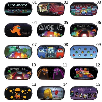

Game Among Us Kids Pencil case Students Boys Girls Cute Stationery Bag Kawaii Pencil Holder Fashion Pen Bag Stationery Box