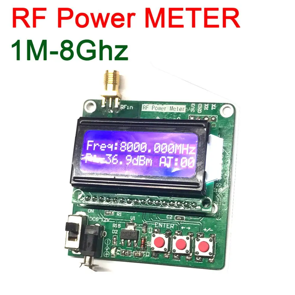Dykb 1-8000mhz Rf Power Meter -5～-60dbm Digital Lcd Display Radio Frequency  Attenuation Value At Attenuation Db Module - Battery Accessories & Charger  Accessories - AliExpress