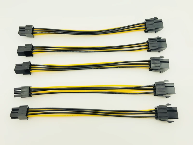 5 шт. 20 см 6Pin до 6 Pin PCI Express PCIe удлинитель питания разъем штекер-Женский мощность