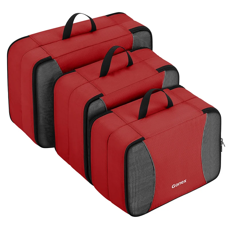 3 Pcs /Set Packing Cubes Versatile Ultra Lightweight Travel Organizers Packing Bags Bonus 4