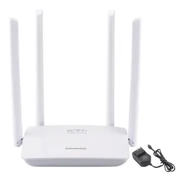 

2.4G 300Mbps 4 Antennas Wireless WiFi Strong Signal Home Use Router Booster EU Plug US Plug Large Coverage 2.4-2.4835GHz