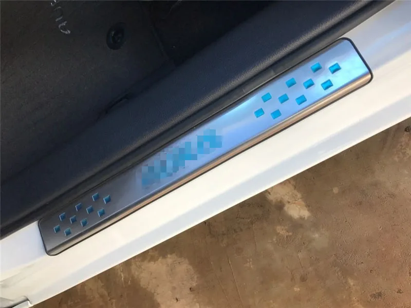 for Toyota AURIS- Stainless Door Sill Strip Welcome Pedal Trim Auto Car Styling Stickers Accessories 4 Pcs
