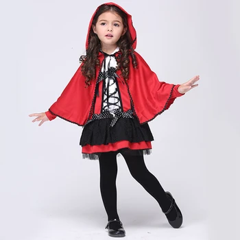 

New Little Red Riding Hood Costume Halloween Costume Kids Girls' Performance Dance Christmas Cartoon Costume children clothing