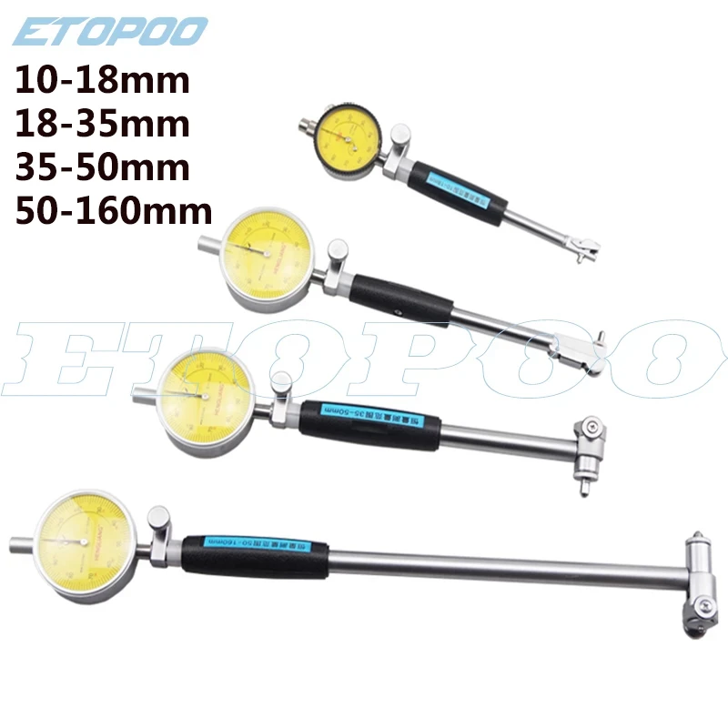 10 18 18 35 35 50 50 160mm Dial bore gauge indicator Cylinder Inner
