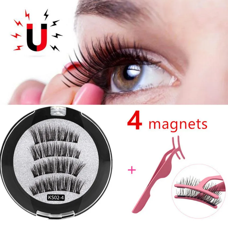 Магнитные ресницы с 4 магнитами магнитные натуральные накладные искусственными