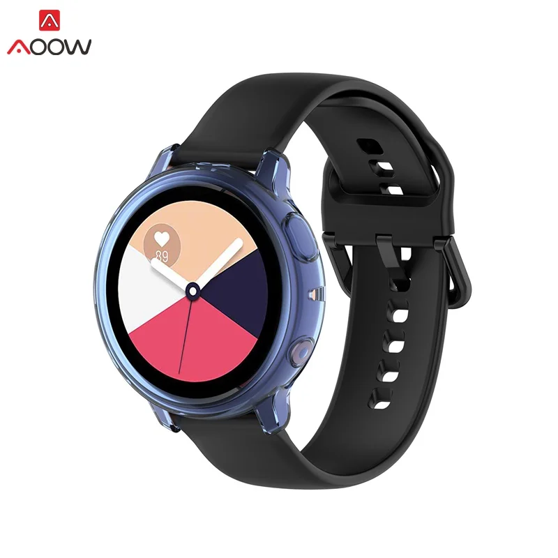 AOOW защитный чехол для samsung Galaxy Watch Active 2 R830 R820 ультра-тонкий полный чехол рамка 40 мм 44 мм чехол для часов