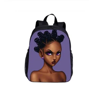 

Mini Backpack For Kids Girls Boys Anime Cartoon African Girl 3D Printing Bookbag School Bag Rucksack Satchel Mochila Escolar