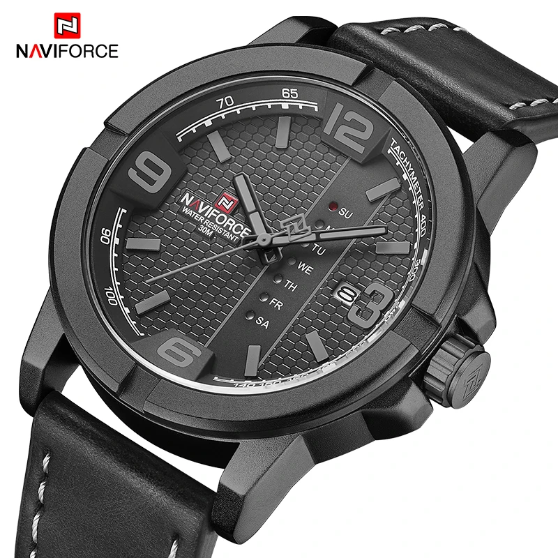 Часы наручные NAVIFORCE Мужские кварцевые брендовые Роскошные водонепроницаемые