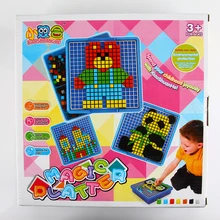 Новая версия, креативные композитные картинки, пазлы, квадратный гриб, кнопка, мозаичная игрушка, математическая развивающая игрушка, рождественский подарок для детей