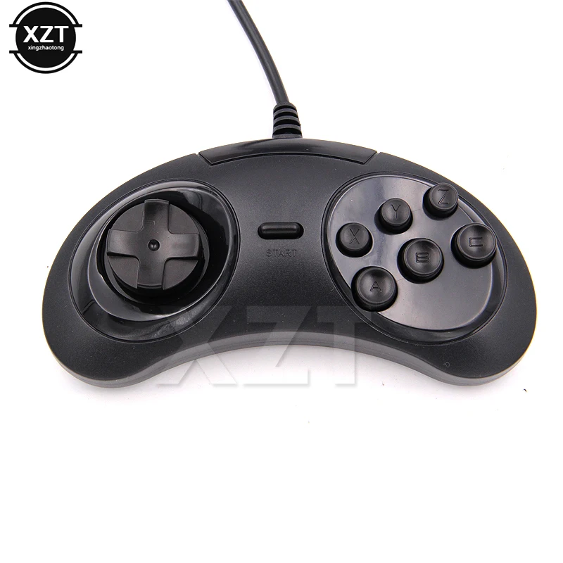 USB Wired Gamepad Game Controller for SEGA Genesis/MD2 Y1301 6 Buttons Classic USB Joystick for MAC Mega Drive Game Pad PC NEW