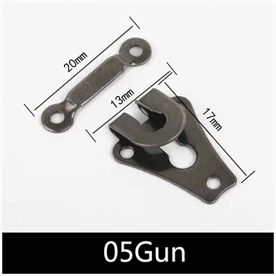05Gun Meetee 30/50 комплектов Медь металлический крючок для брюк шуба невидимая кнопка крючок для юбки на брюки Регулируемая застежка аксессуары для шитья CN047 - Цвет: 05Gun