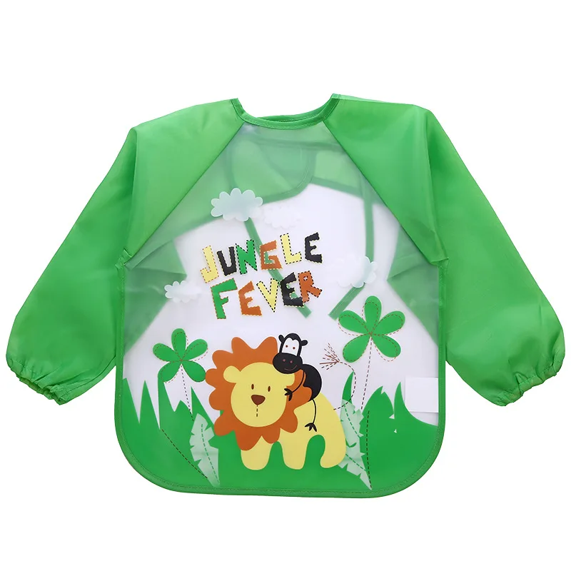 New Arrival Baby Bibs Waterproof Kid Eating Clothing Children's Long Sleeves Feeding Smock Bib Apron Bandana Bebes | Детская одежда