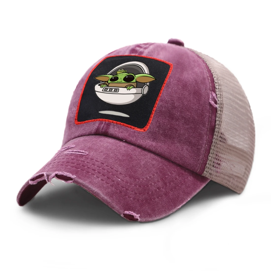 

Outdoor Woman's Mesh Baseball Cap Baby Yoad Cartoon Adjustable Hip Hop Snapback Fashion Caps Ladies Simple Summer Gorras Hombre