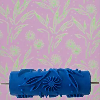 

3D Pattern Decor Patterned Roller Embossed Paint Rubber Roller Sleeve Wall Texture Stencil Brush Wallpaper Decor DIY Wall Art