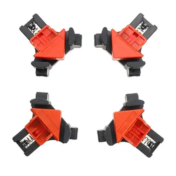 

4PCS 90 Degree Right Angle Clamp Fixing Clips Picture Frame Corner Clamp Woodworking Hand Tool Angle Clamps Pipe Clamp