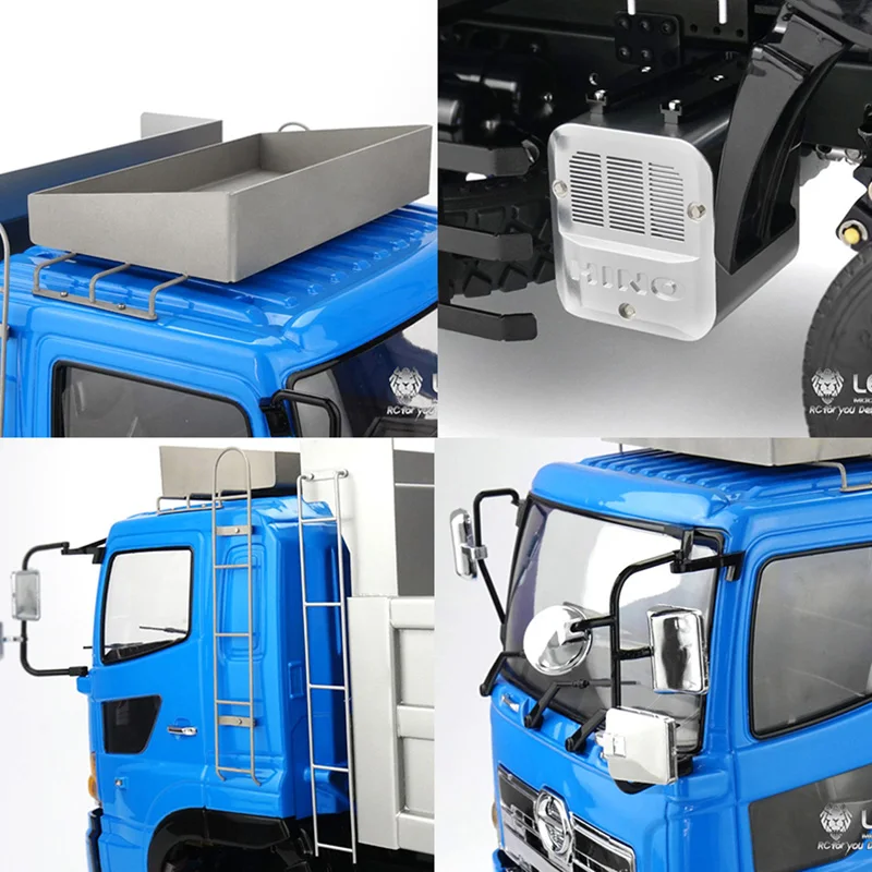 1/14 RC LESU Hino700 6x6 металлический шасси гидравлический самосвал B