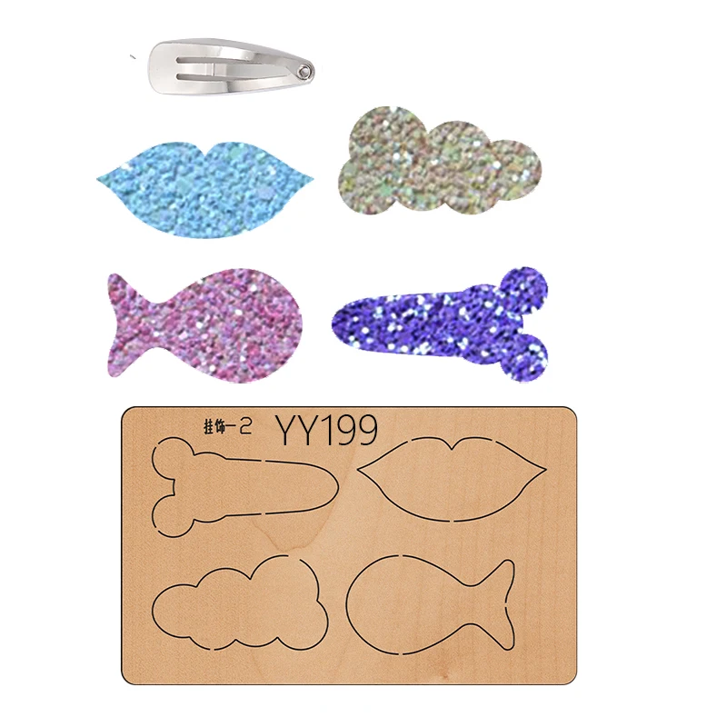 

Wooden die cutting die hair cord hairpin knife die YY199 is compatible with most manual die cutting