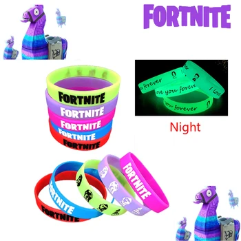 

Luminous Silicone Child Bracelet Fortnite Wristband Rubber Adult Fortress Night Men Bracelet Model Pattern Kid Birthday Toy Gift